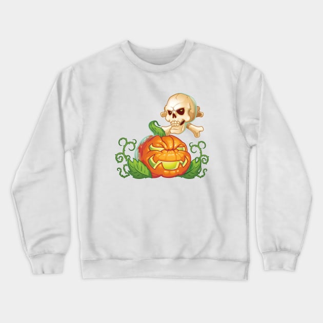 Halloween Pumpkin Crewneck Sweatshirt by reedae